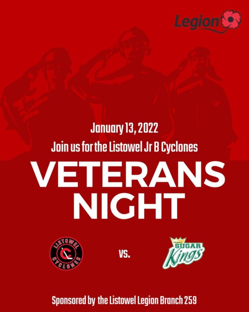 Cyclones set to honor Veterans with “Veterans Night” Friday Night The Ranch 100.1 FM