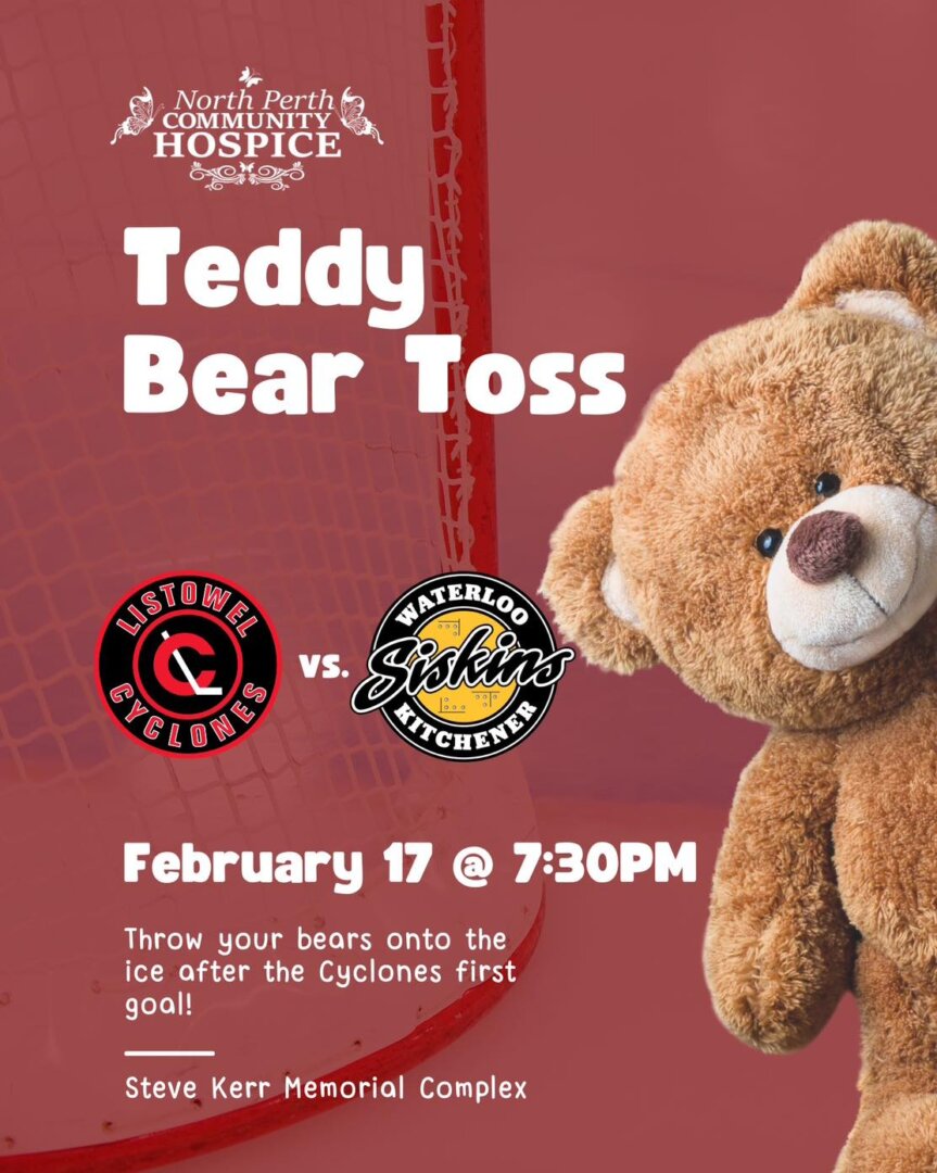 Cyclones Teddy Bear Toss Game is Tomrorow Night versus KW Siskins