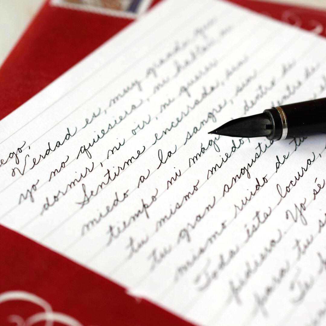 how to write biography in cursive