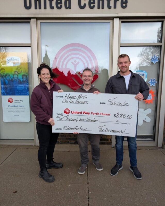 United Way chicken farmers dono